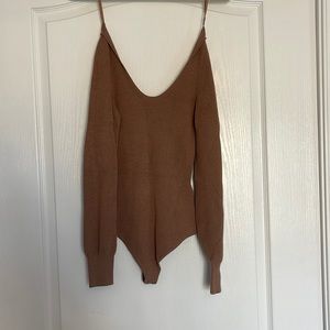 Abercrombie Brown Sweater Bodysuit